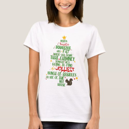 Jolliest Bunch of A_holes Christmas Tree T_Shirt