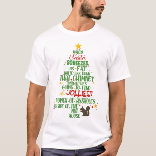 Jolliest Bunch of A_holes Christmas Tree TShirt 
