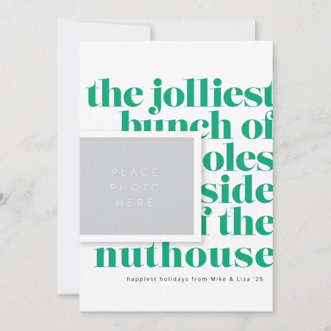 Jolliest Bunch Tradition with Trio Backer Holiday Card (Front)