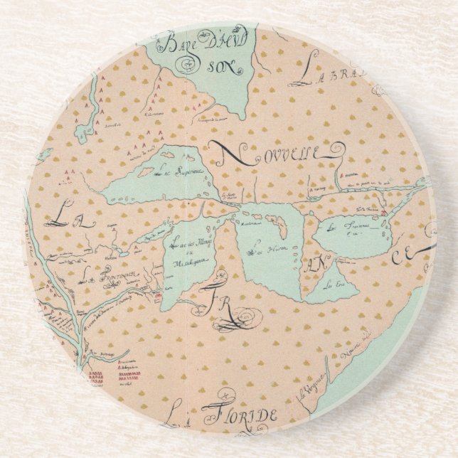 JOLLIET: NORTH AMERICA 1674 SANDSTONE COASTER (Front)