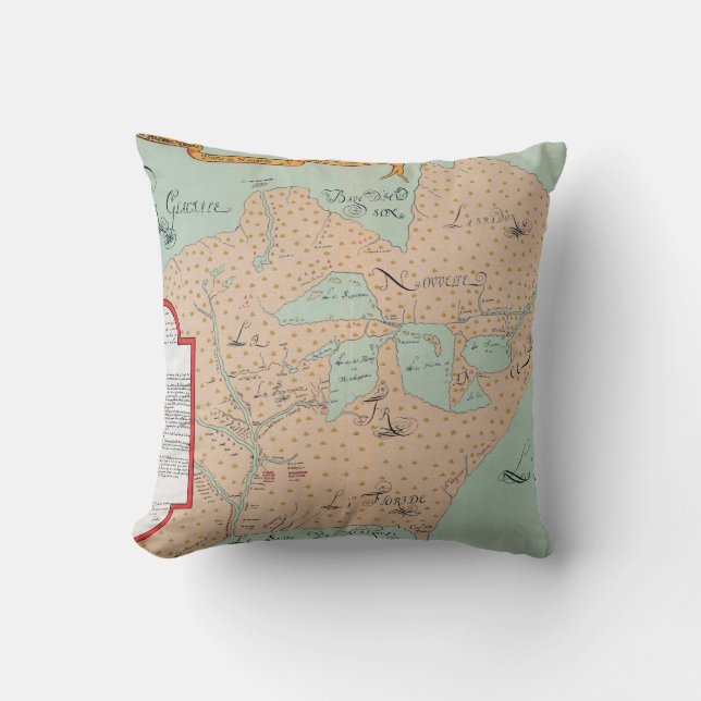 JOLLIET: NORTH AMERICA 1674 THROW PILLOW (Front)