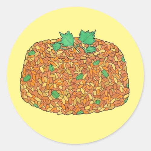 Jollof Rice Nigerian Ghanaian West African Food Classic Round Sticker