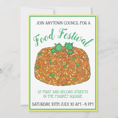 Jollof Rice Nigerian Ghanaian West African Food Invitation