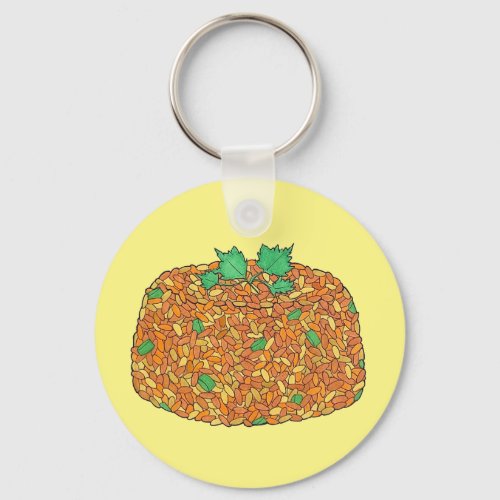 Jollof Rice Nigerian Ghanaian West African Food Keychain