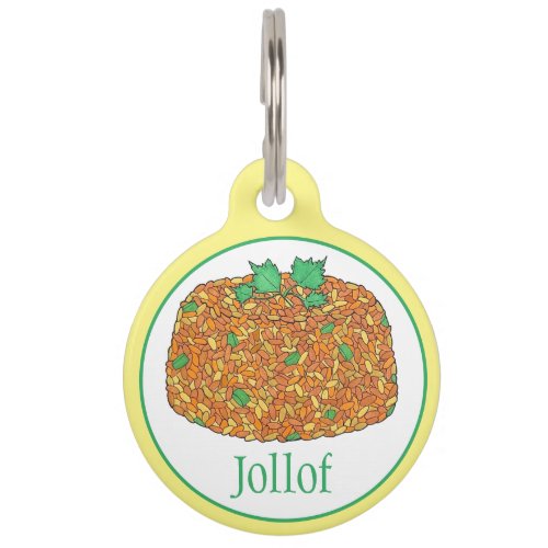 Jollof Rice Nigerian Ghanaian West African Food Pet ID Tag