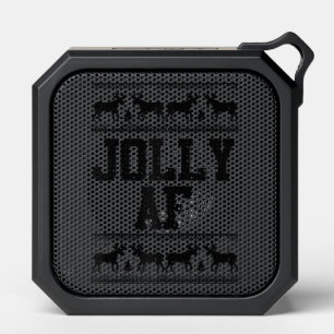 Jolly AF ugly Christmas sweater funny xmas gift fo Bluetooth Speaker