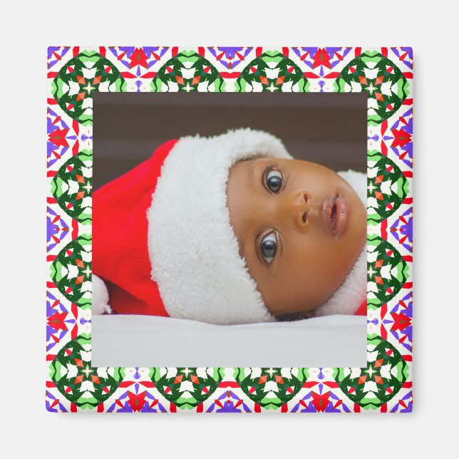 Jolly and Festive Christmas Photo Picture Frame M Magnet (Front)
