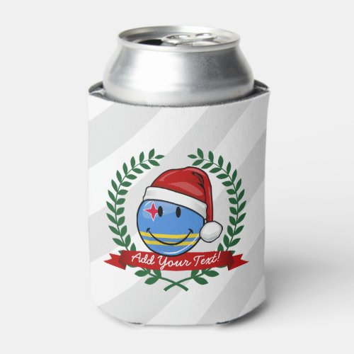 Jolly Aruba Flag Christmas Style Can Cooler
