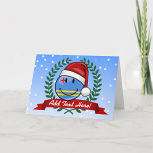 Jolly Aruba Flag Christmas Style Holiday Card