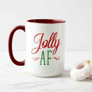 Jolly As F*** Funny Christmas Spirits Gift Mug