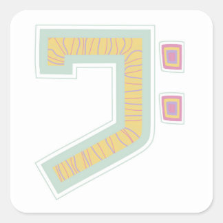 jolly bass clef square sticker