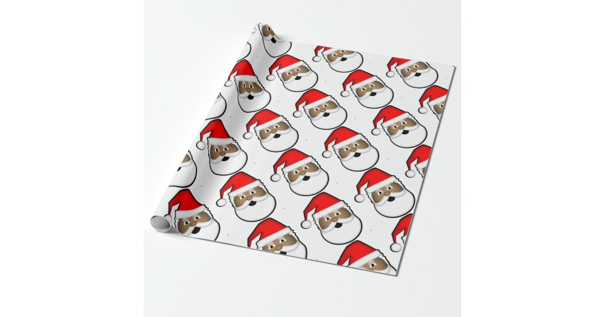 African American Black Santa Wrapping Paper Premium Christmas Gift Wrap  Party Decoration (20 inch x 30 inch sheet)