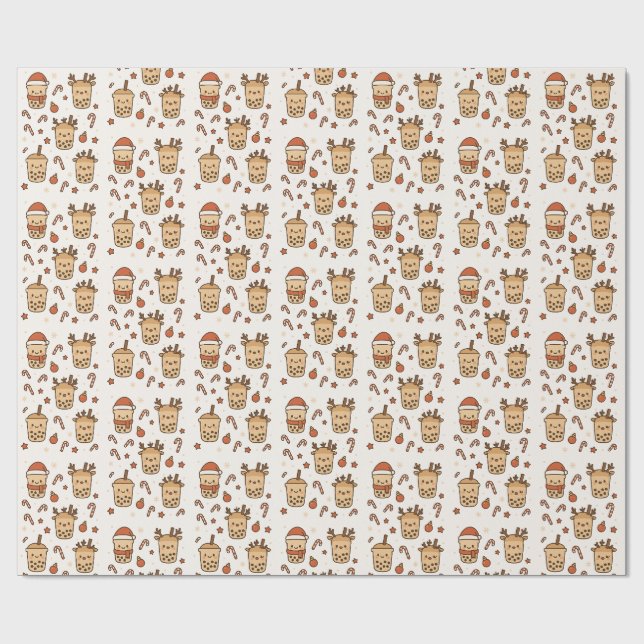 Jolly boba time wrapping paper (Flat)