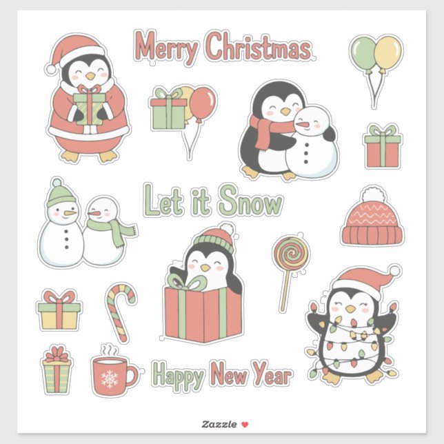 Jolly & Bright! Classic Christmas Character Sticke Sticker (Sheet)