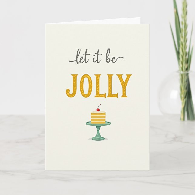 Jolly Cake Slice Birthday Card (Front)