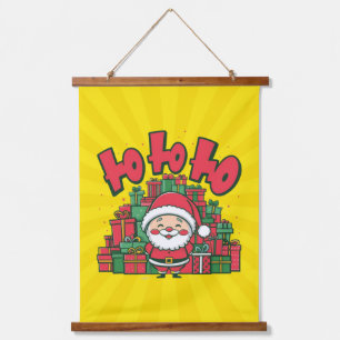 Jolly Cartoon Santa Christmas-67748 Hanging Tapestry
