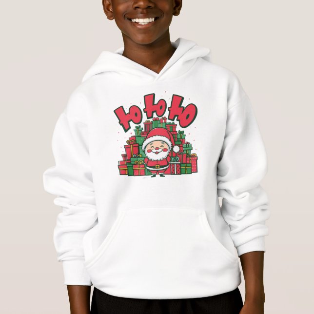 Jolly Cartoon Santa Christmas-67748 Hoodie (Front)