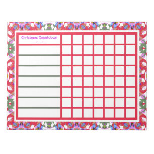 Jolly Cheerful Christmas Weekly Reminder Planner Notepad