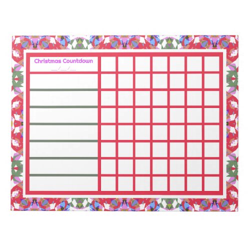 Jolly Cheerful Christmas Weekly Reminder Planner Notepad