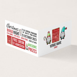 Jolly Christmas, Bingo Manager Detailed Business Card