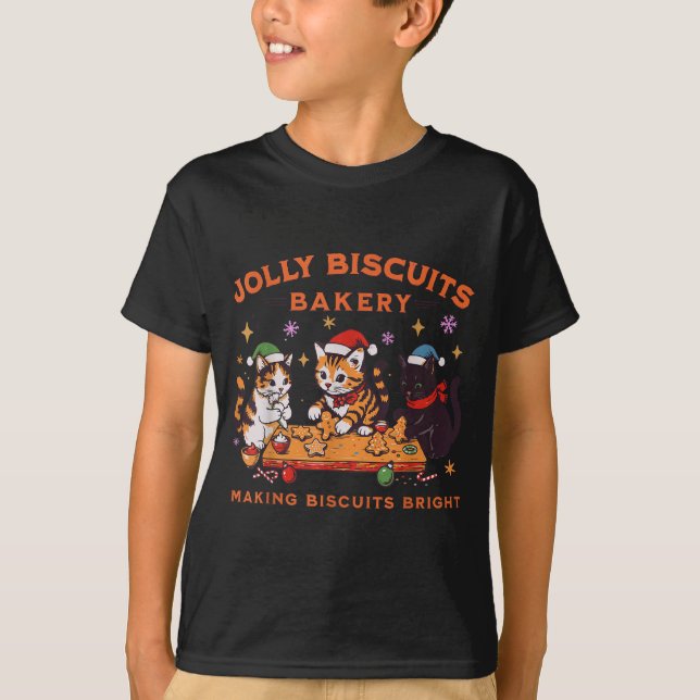 Jolly Christmas Biscuits Bakery Baking Crew Xmas C T-Shirt (Front)