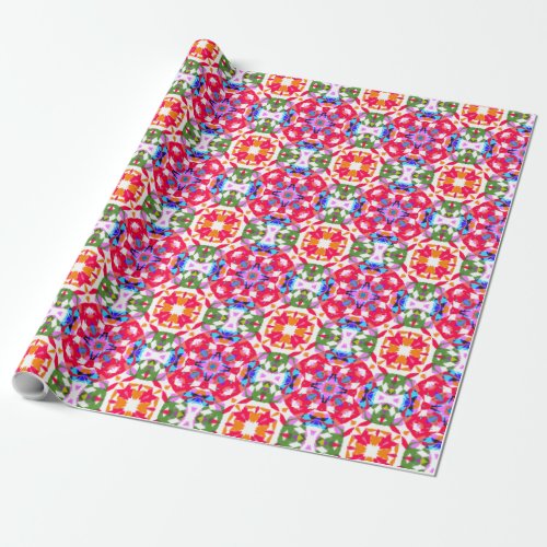 Jolly Christmas Colourful Maximalist Modern Merry Wrapping Paper