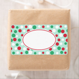 Jolly Christmas Dots Labels