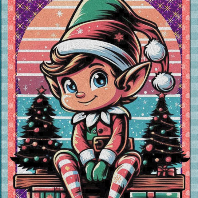 Jolly Christmas Elf - Holiday Postcard (Christmas Elf)