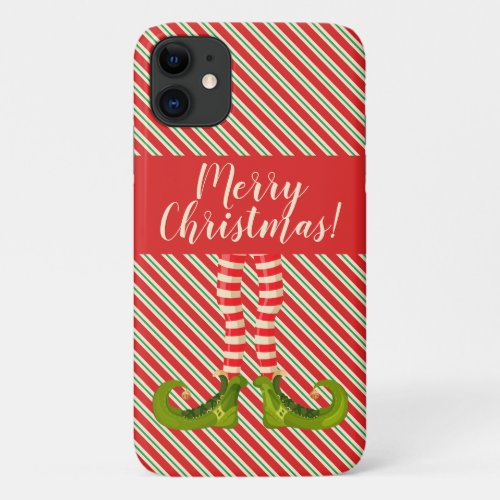 Jolly Christmas Elf Legs iPhone 11 Case