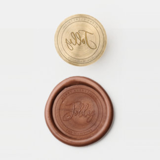 Jolly Christmas Family Name Wax Seal Stamp