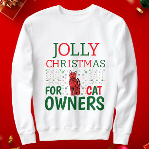 Jolly Christmas For Cat Owners Personalized Cute Sweatshirt