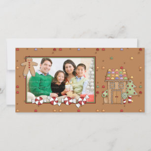 Jolly Christmas - Gingerbread House Holiday Card