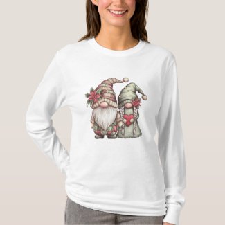 Jolly Christmas Gnome Pair T-Shirt