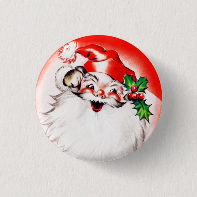 Jolly Christmas Greetings Button (Front)