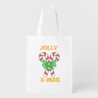 JOLLY CHRISTMAS GROCERY BAG
