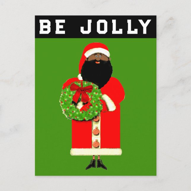 Jolly Christmas Holiday Postcard (Front)