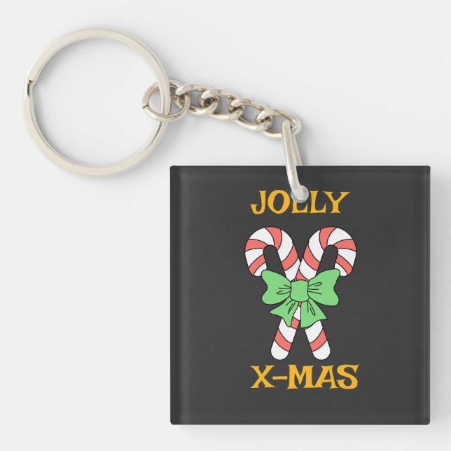 JOLLY CHRISTMAS KEYCHAIN (Front)