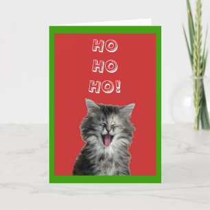 Jolly Christmas Kitten greeting card