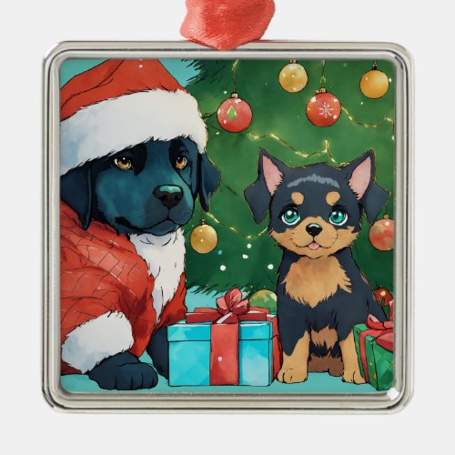 Jolly Christmas Pet Ornaments Metal Ornament