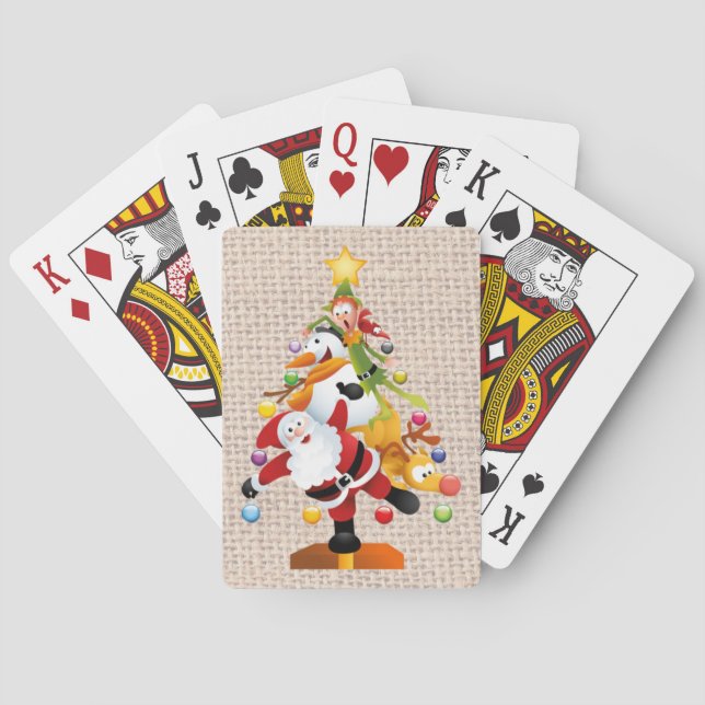 Jolly Christmas Playing Cards, Standard faces Poker Cards (Back)