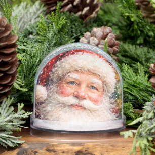 Jolly Christmas Santa Portrait Snow Globe