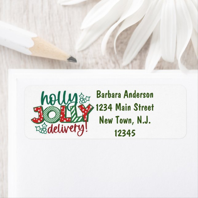 Jolly Delivery Return Address   Label (Insitu)