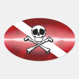 Jolly Diver Oval Sticker