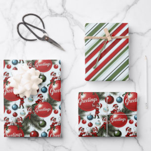 Jolly Elf Jamboree Wrapping Paper Sheets