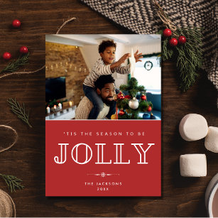 Jolly Family Photo Christmas Holiday Card
