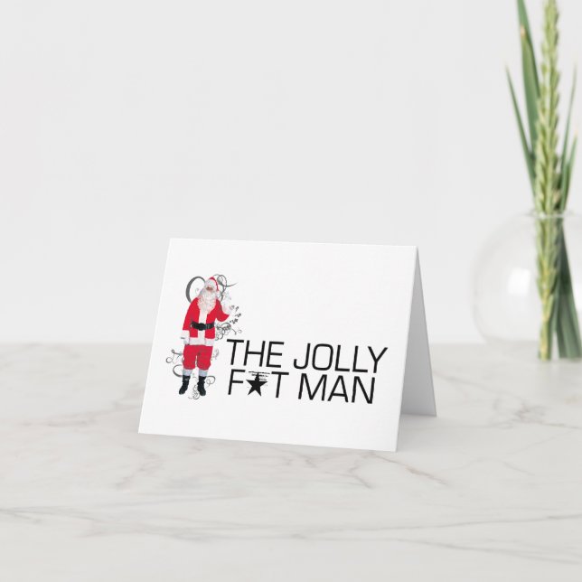 Jolly Fat Man Holiday Card (Front)