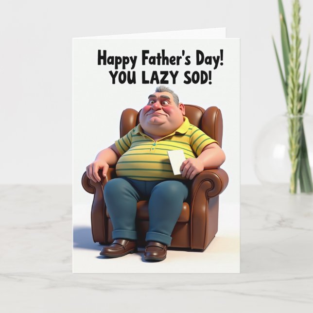 Jolly Fathers Day Portrait Card (Front)