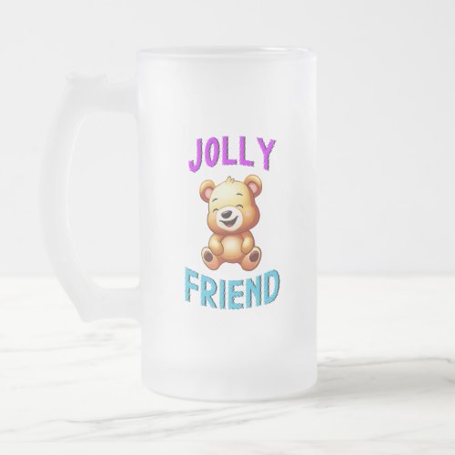 Jolly Friend Pandas July Bears 30 Teddy Friendship Frosted Glass Beer Mug