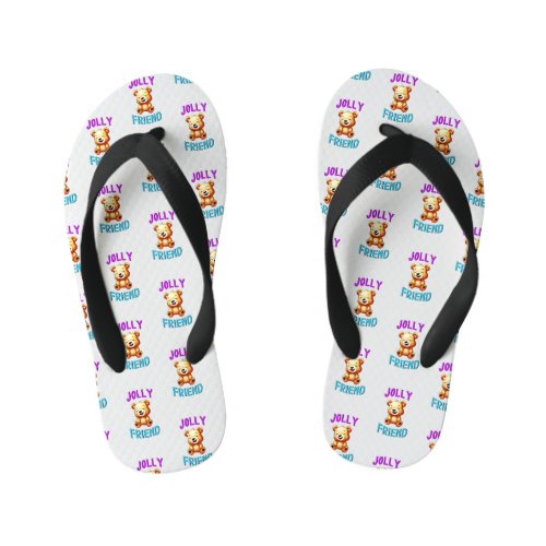 Jolly Friend Pandas July Bears 30 Teddy Friendship Kids Flip Flops