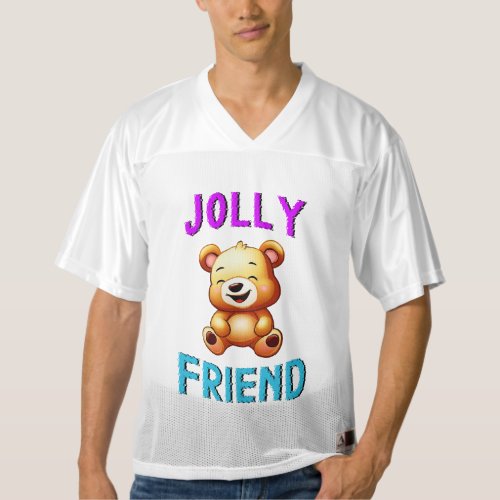 Jolly Friend Pandas July Bears 30 Teddy Friendship Mens Football Jersey